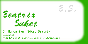 beatrix suket business card